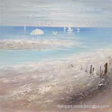 Oil painting on canvas, colorful design, with natural wood stretcher, hook and screw